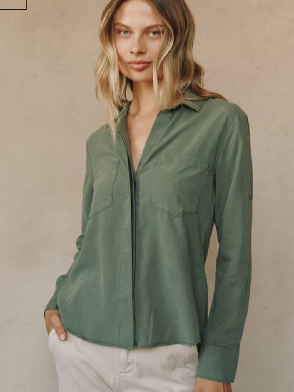 Green Button-Down Shirt